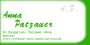 anna patzauer business card